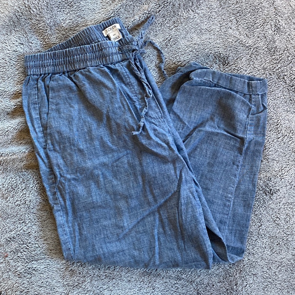 J. Crew Linen Cropped Pants